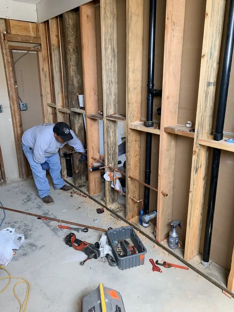 Commercial rough-in plumbing for Gas Line Repair in Livingston